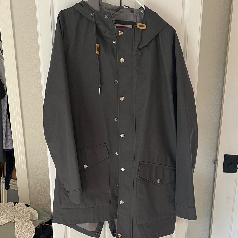 Levi's Charcoal Hooded Raincoat